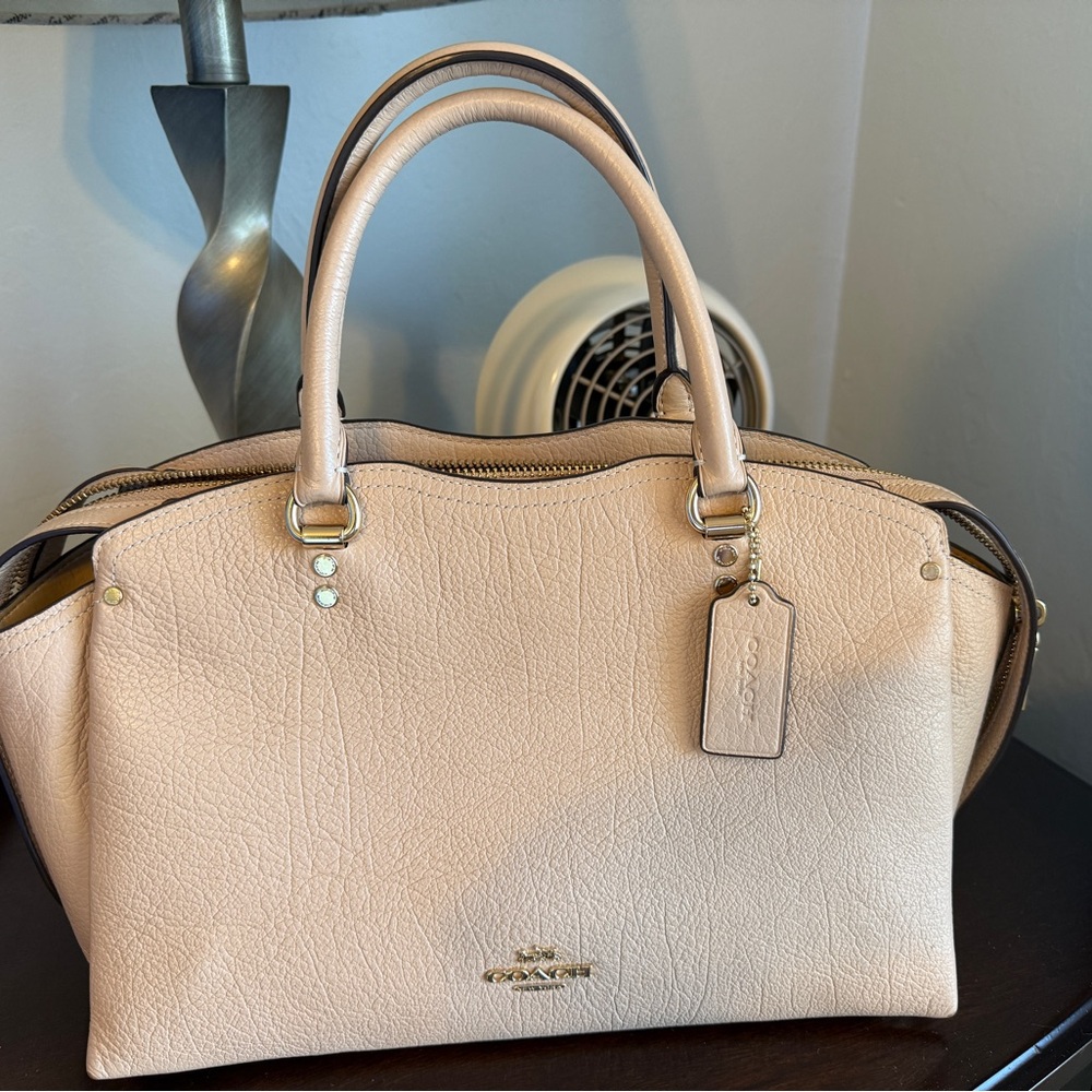 Coach Light Tan Leather Satchel